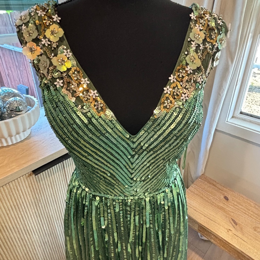 Mac Duggal Green gown